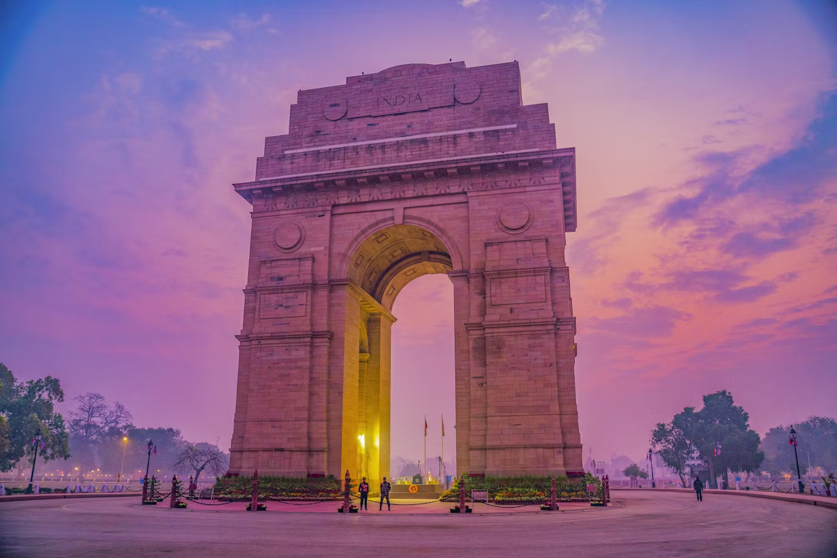 India Gate, Delhi, at golden hour